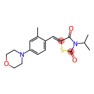 3-isopropyl-5-[2-methyl-4-(4-morpholinyl)benzylidene]-1,3-thiazolidine-2,4-dione