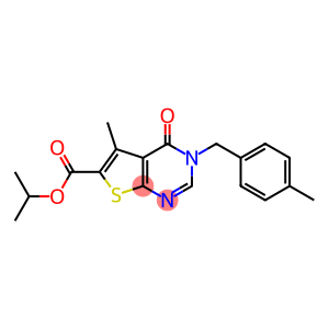 isopropyl 5-methyl-3-(4-methylbenzyl)-4-oxo-3,4-dihydrothieno[2,3-d]pyrimidine-6-carboxylate