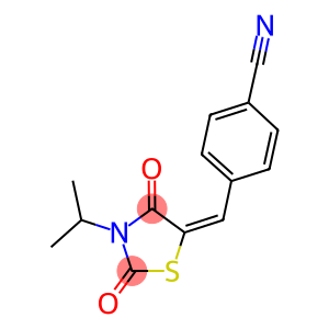 4-[(3-isopropyl-2,4-dioxo-1,3-thiazolidin-5-ylidene)methyl]benzonitrile