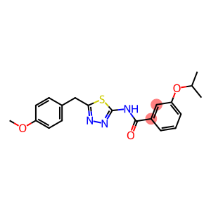 3-isopropoxy-N-[5-(4-methoxybenzyl)-1,3,4-thiadiazol-2-yl]benzamide