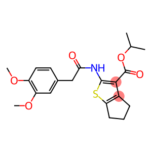 isopropyl 2-{[(3,4-dimethoxyphenyl)acetyl]amino}-5,6-dihydro-4H-cyclopenta[b]thiophene-3-carboxylate