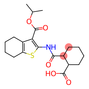 2-({[3-(isopropoxycarbonyl)-4,5,6,7-tetrahydro-1-benzothien-2-yl]amino}carbonyl)cyclohexanecarboxylic acid