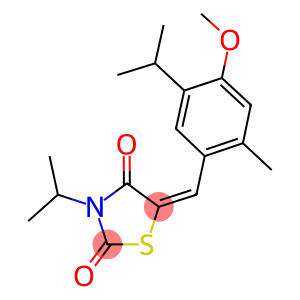 3-isopropyl-5-(5-isopropyl-4-methoxy-2-methylbenzylidene)-1,3-thiazolidine-2,4-dione