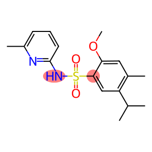 5-isopropyl-2-methoxy-4-methyl-N-(6-methyl-2-pyridinyl)benzenesulfonamide