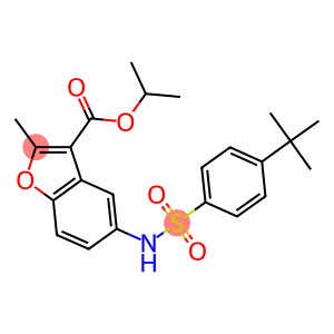 isopropyl 5-{[(4-tert-butylphenyl)sulfonyl]amino}-2-methyl-1-benzofuran-3-carboxylate