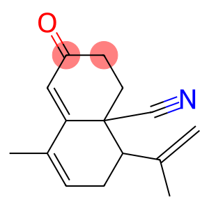 5-isopropenyl-8-methyl-2-oxo-3,4,5,6-tetrahydro-4a(2H)-naphthalenecarbonitrile