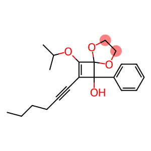 8-Isopropyloxy-7-(1-hexynyl)-6-phenyl-1,4-dioxaspiro[4.3]oct-7-en-6-ol