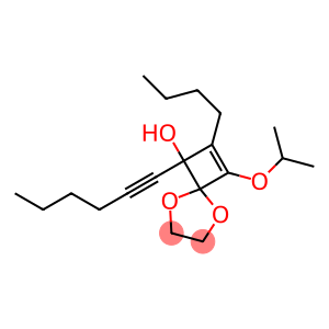 8-Isopropyloxy-7-butyl-6-(1-hexynyl)-1,4-dioxaspiro[4.3]oct-7-en-6-ol