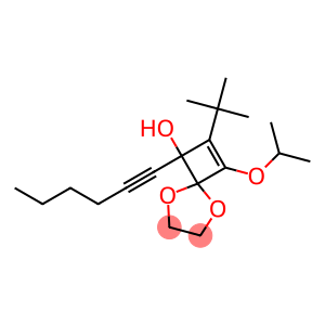 8-Isopropyloxy-7-tert-butyl-6-(1-hexynyl)-1,4-dioxaspiro[4.3]oct-7-en-6-ol