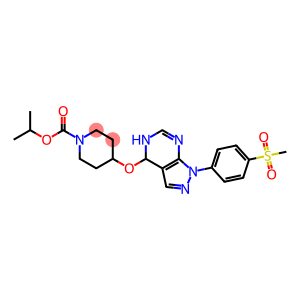 isopropyl 4-(1-(4-(methylsulfonyl)phenyl)-4,5-dihydro-1H-pyrazolo[3,4-d]pyrimidin-4-yloxy)piperidine-1-carboxylate