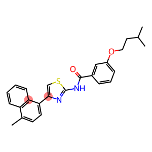 3-(ISOPENTYLOXY)-N-(4-(4-METHYLNAPHTHALEN-1-YL)THIAZOL-2-YL)BENZAMIDE