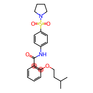 2-(isopentyloxy)-N-[4-(1-pyrrolidinylsulfonyl)phenyl]benzamide