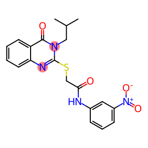 2-[(3-ISOBUTYL-4-OXO-3,4-DIHYDRO-2-QUINAZOLINYL)SULFANYL]-N-(3-NITROPHENYL)ACETAMIDE