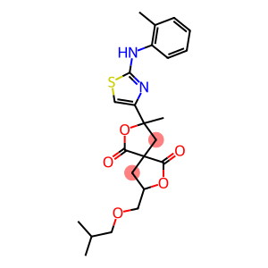 8-(ISOBUTOXYMETHYL)-3-METHYL-3-[2-(2-TOLUIDINO)-1,3-THIAZOL-4-YL]-2,7-DIOXASPIRO[4.4]NONANE-1,6-DIONE