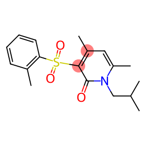 1-isobutyl-4,6-dimethyl-3-[(2-methylphenyl)sulfonyl]-2(1H)-pyridinone