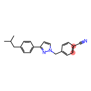 4-((3-(4-isobutylphenyl)-1H-pyrazol-1-yl)methyl)benzonitrile