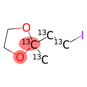 2-(2-Iodoethyl-13C2)-2-methyl-13C-dioxolane-2-13C