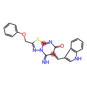 5-imino-6-(1H-indol-3-ylmethylene)-2-(phenoxymethyl)-5,6-dihydro-7H-[1,3,4]thiadiazolo[3,2-a]pyrimidin-7-one