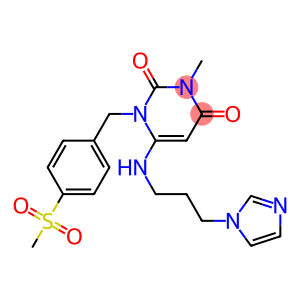 6-(3-IMIDAZOL-1-YL-PROPYLAMINO)-1-(4-METHANESULFONYL-BENZYL)-3-METHYL-1H-PYRIMIDINE-2,4-DIONE