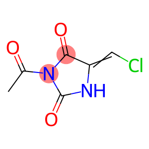 2,4-Imidazolidinedione,  3-acetyl-5-(chloromethylene)-