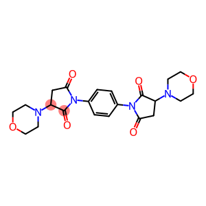 3-(4-morpholinyl)-1-{4-[3-(4-morpholinyl)-2,5-dioxo-1-pyrrolidinyl]phenyl}-2,5-pyrrolidinedione