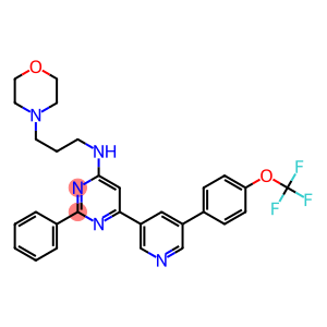 (3-MORPHOLIN-4-YL-PROPYL)-(2-PHENYL-6-[5-(4-TRIFLUOROMETHOXY-PHENYL)-PYRIDIN-3-YL]-PYRIMIDIN-4-YL)-AMINE