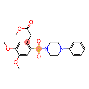 METHYL 2-(4,5-DIMETHOXY-2-((4-PHENYLPIPERAZINYL)SULFONYL)PHENYL)ACETATE