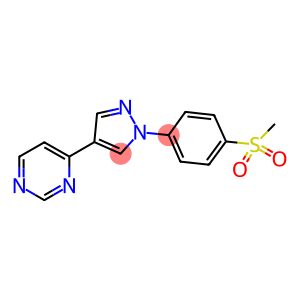 4-[1-(4-(METHYLSULPHONYL)PHENYL)-1H-PYRAZOL-4-YL]PYRIMIDINE