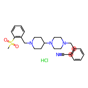 2-[(4-(1-[2-(METHYLSULFONYL)BENZYL]PIPERIDIN-4-YL)PIPERAZIN-1-YL)METHYL]BENZONITRILE HYDROCHLORIDE
