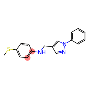 4-(methylsulfanyl)-N-[(1-phenyl-1H-pyrazol-4-yl)methyl]aniline