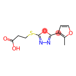 3-([5-(2-METHYL-3-FURYL)-1,3,4-OXADIAZOL-2-YL]THIO)PROPANOIC ACID