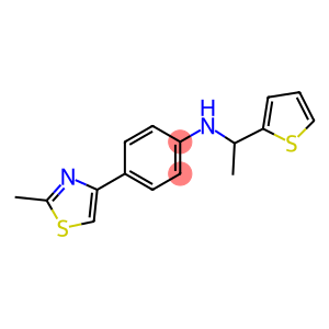 4-(2-methyl-1,3-thiazol-4-yl)-N-[1-(thiophen-2-yl)ethyl]aniline