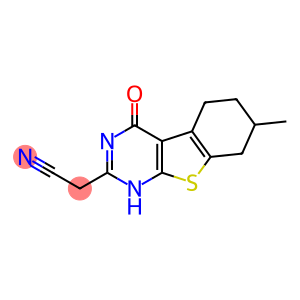 (7-METHYL-4-OXO-1,4,5,6,7,8-HEXAHYDRO[1]BENZOTHIENO[2,3-D]PYRIMIDIN-2-YL)ACETONITRILE