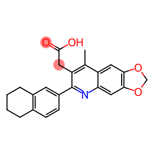 2-[8-methyl-6-(5,6,7,8-tetrahydronaphthalen-2-yl)-2H-[1,3]dioxolo[4,5-g]quinolin-7-yl]acetic acid