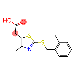 2-(4-methyl-2-{[(2-methylphenyl)methyl]sulfanyl}-1,3-thiazol-5-yl)acetic acid