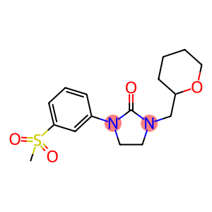 1-[3-(METHYLSULFONYL)PHENYL]-3-(TETRAHYDRO-2H-PYRAN-2-YLMETHYL)IMIDAZOLIDIN-2-ONE