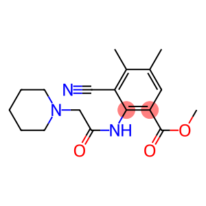 methyl-2-(2-(piperidino)acetamido)-3-cyano-4,5-dimethylbenzoate