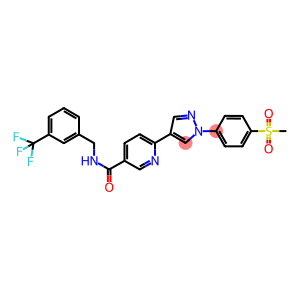 6-[1-(4-(METHYLSULPHONYL)PHENYL)-1H-PYRAZOL-4-YL]-N-(3-(TRIFLUOROMETHYL)BENZYL)PYRIDINE-3-CARBOXAMIDE