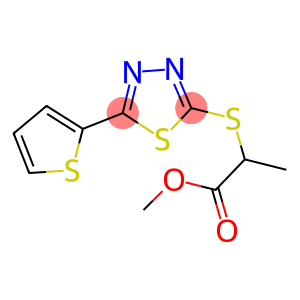 METHYL 2-([5-(2-THIENYL)-1,3,4-THIADIAZOL-2-YL]SULFANYL)PROPANOATE