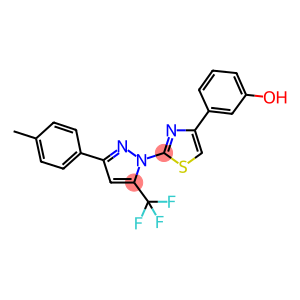 3-{2-[3-(4-METHYLPHENYL)-5-(TRIFLUOROMETHYL)-1H-PYRAZOL-1-YL]-1,3-THIAZOL-4-YL}PHENOL