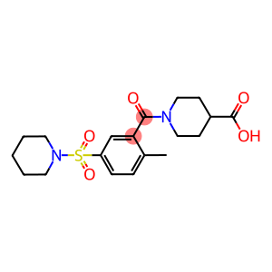 1-[2-Methyl-5-(piperidin-1-ylsulphonyl)benzoyl]piperidine-4-carboxylic acid