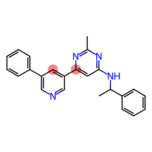 2-METHYL-N-(1-PHENYLETHYL)-6-(5-PHENYLPYRIDIN-3-YL)PYRIMIDIN-4-AMINE