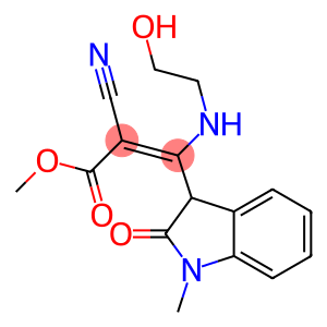 METHYL2-CYANO-3-(2-HYDROXYETHYLAMINO)-3-(1-METHYL-2-OXO-3-INDOLINYL)ACRYLATE