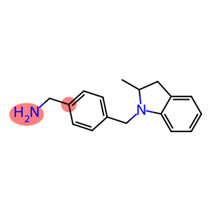 {4-[(2-methyl-2,3-dihydro-1H-indol-1-yl)methyl]phenyl}methanamine