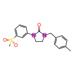 1-(4-METHYLBENZYL)-3-[3-(METHYLSULFONYL)PHENYL]IMIDAZOLIDIN-2-ONE