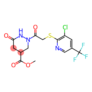 Methyl2-(2-((3-chloro-5-(trifluoromethyl)-2-pyridinyl)sulfanyl)acetyl)-6-oxohexahydro-4-pyridazinecarboxylate