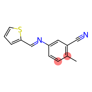 2-methyl-5-{[(E)-2-thienylmethylidene]amino}benzenecarbonitrile