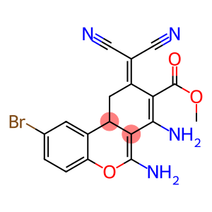 methyl 6,7-diamino-2-bromo-9-(dicyanomethylidene)-10,10a-dihydro-9H-benzo[c ]chromene-8-carboxylate