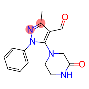 3-methyl-5-(3-oxopiperazin-1-yl)-1-phenyl-1H-pyrazole-4-carbaldehyde