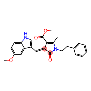 methyl 3-[(Z)-(5-methoxy-1H-indol-3-yl)methylidene]-5-methyl-2-oxo-1-phenethyl-1,2-dihydro-3H-pyrrole-4-carboxylate